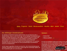 Tablet Screenshot of christkindlmarkt-altoetting.de